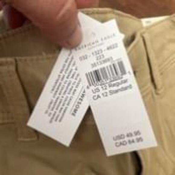 Women's American Eagle Tan Kick Boot Jeans Size 12 - Picture 1 of 3